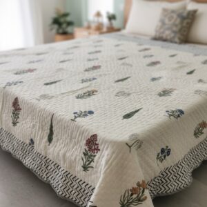 Jaipuri Block Print MulMul Cotton Quilt