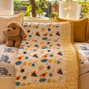 Little Cosmos MulMul Cotton Baby Quilt