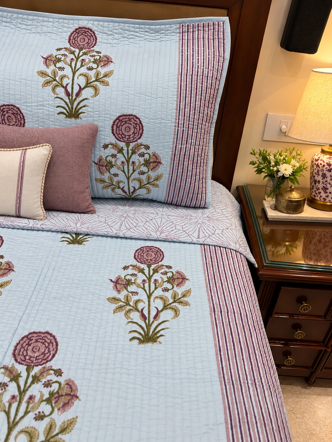 Gulmahal - Cotton Quilted Bedcover