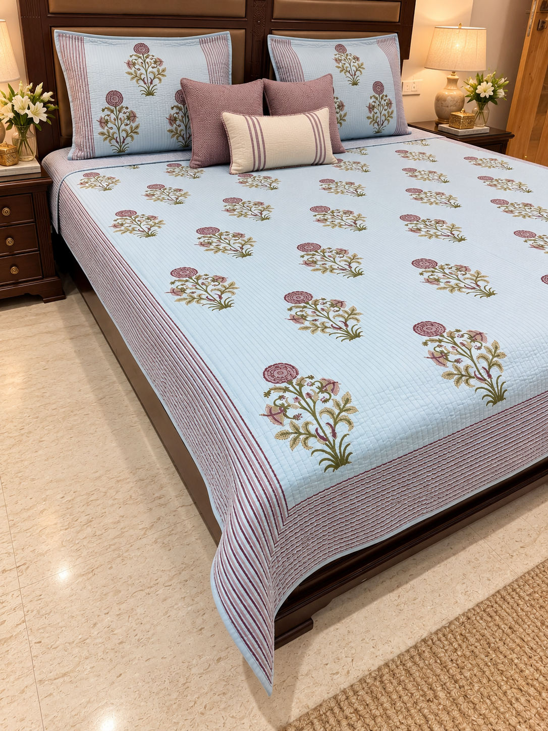 Gulmahal - Cotton Quilted Bedcover - Image 4
