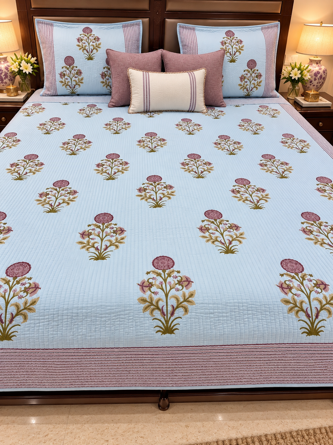 Gulmahal - Cotton Quilted Bedcover - Image 6