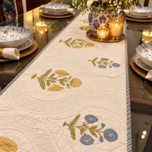 Cotton Quilted Table Runner