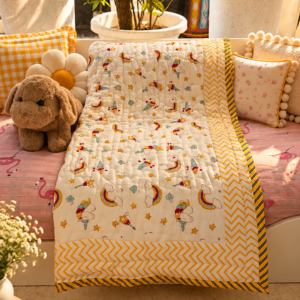 Rainbow Dreams MulMul Cotton Baby Quilt