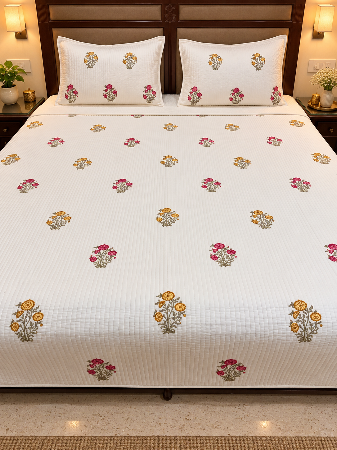 Rangmahal - Cotton Quilted Bedcover - Image 3