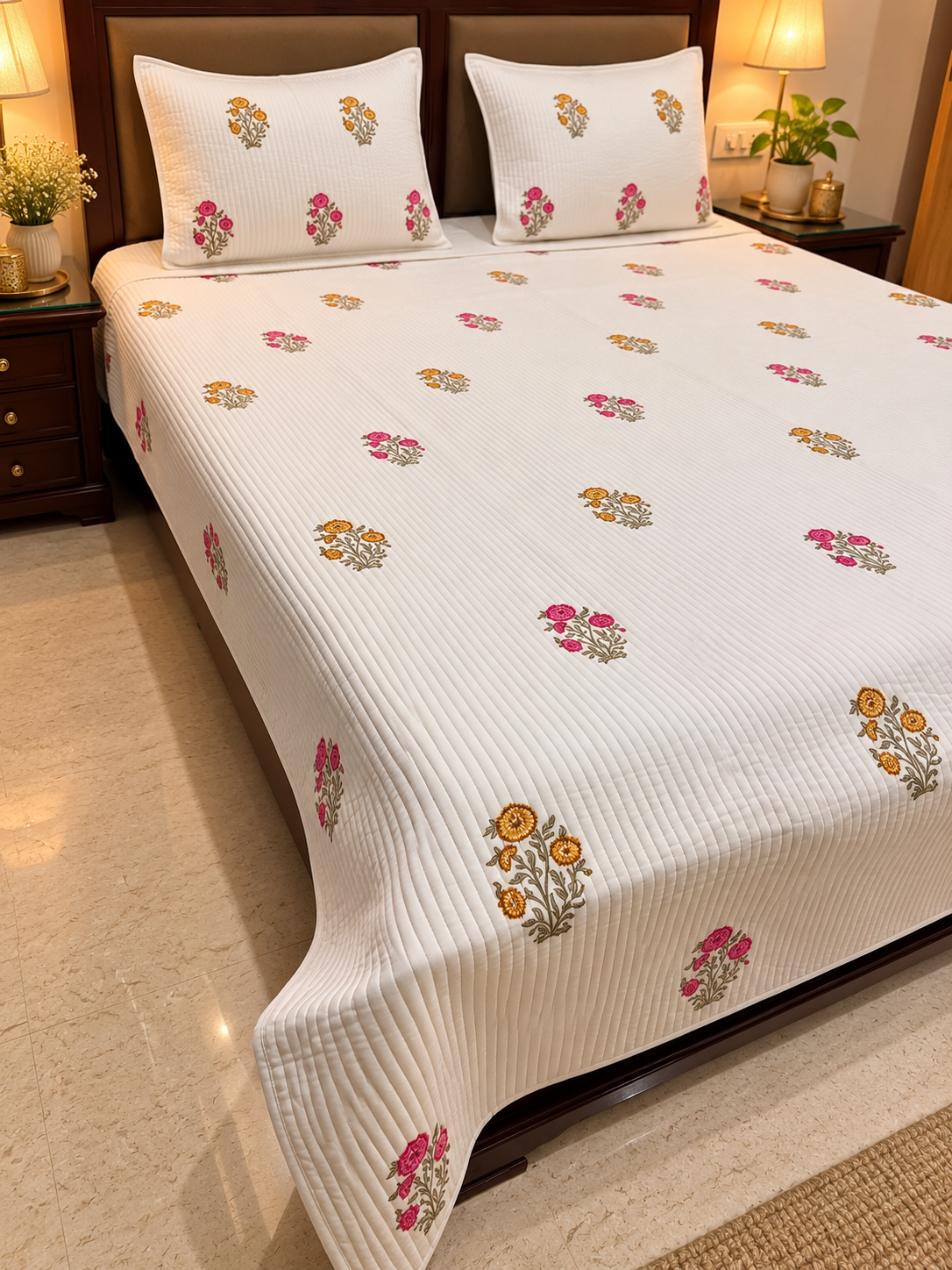 Rangmahal - Cotton Quilted Bedcover - Image 2