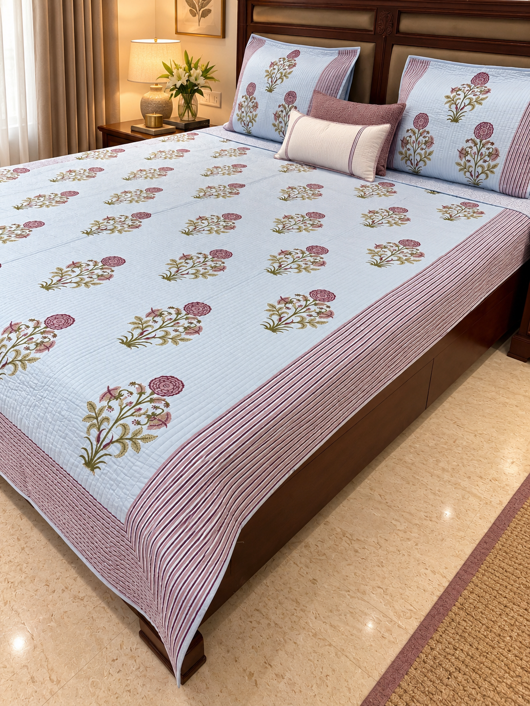 Gulmahal - Cotton Quilted Bedcover - Image 5