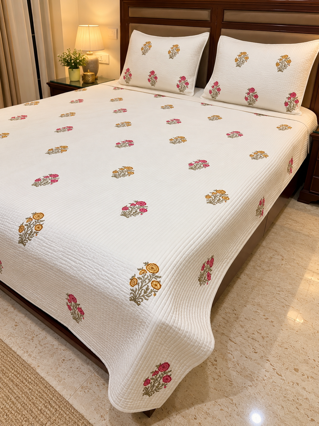 Rangmahal - Cotton Quilted Bedcover - Image 4
